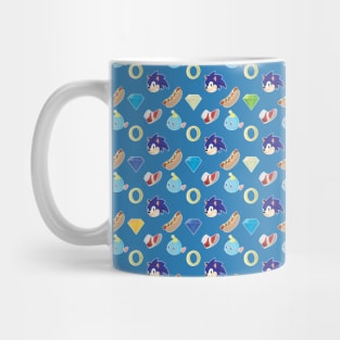 Sonic blue pattern Mug